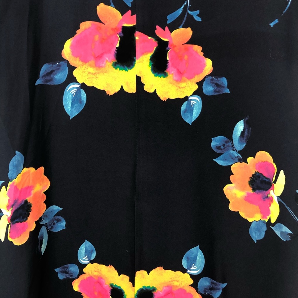 ECRU fully lined vibrant floral dress - Picture 4 of 8